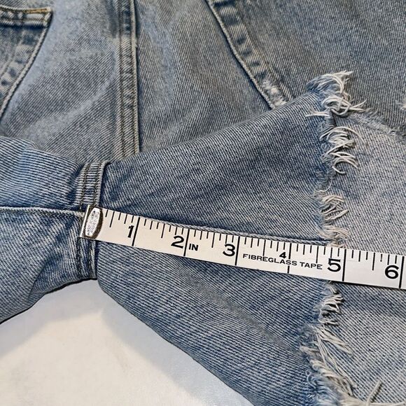 Agolde Women's Distressed Denim Shorts - Blue - Picture 3 of 8